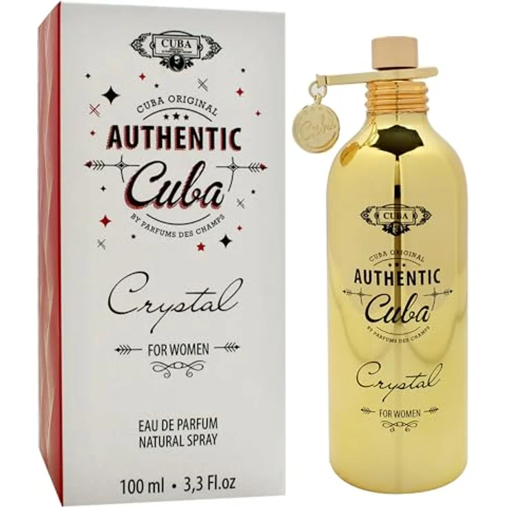 Cuba Authentic Crystal by Cuba for Women, Eau de Parfum, 100 ml - Bezaubernder Damenduft mit langanhaltender Frische, elegantes Flaschendesign – Bild 2