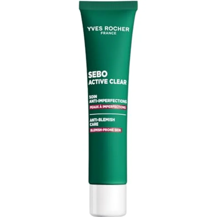 Yves Rocher SEBO ACTIVE CLEAR Anti-Pickel Creme, 40ml – Mattierende Gel-Creme mit 97% natürlichen Inhaltsstoffen, reguliert Talg und verfeinert das Hautbild – Bild 1