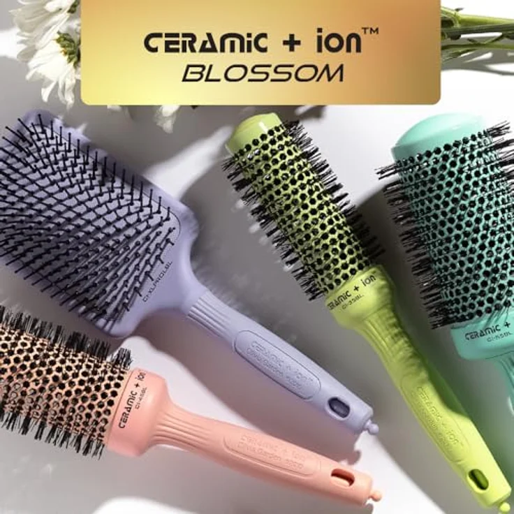Olivia Garden Ceramic Ion Round Thermal Hair Brush 2.125, professionelle Rundbürste mit Keramik-Ionen-Technologie für glänzende, voluminöse Frisuren – Bild 6