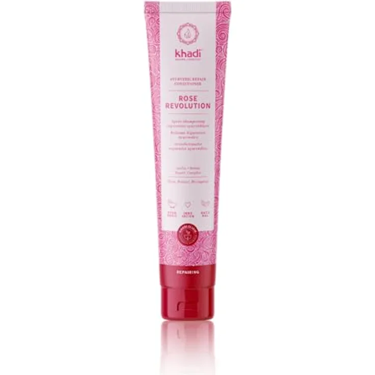 Khadi ROSE REVOLUTION Ayurvedischer Repair Conditioner, Sofortige Kämmbarkeit & tägliche Pflege ohne Silikone, 100% natürlich, vegan & sulfat-frei, Zertifizierte Naturkosmetik, 200ml