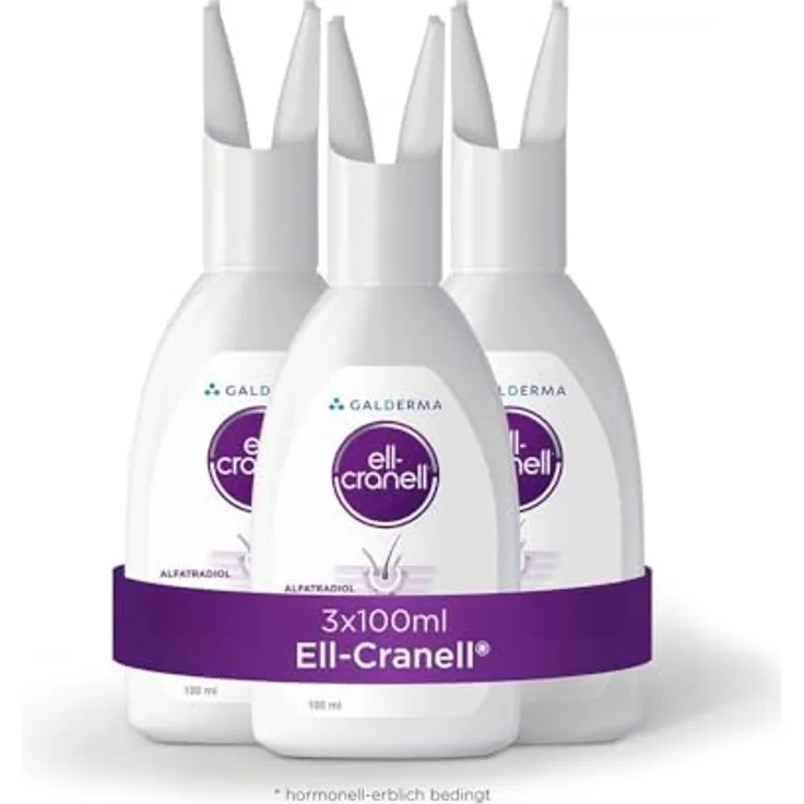 Galderma Ell-Cranell Gegen Haarausfall, 3X100 ml Lösung, apothekenpflichtig