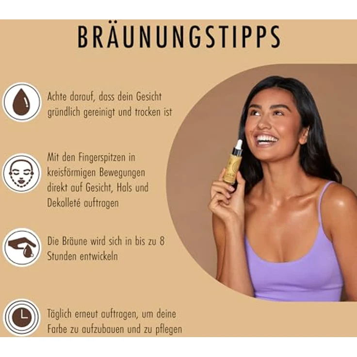 ST. MORIZ Professional Prime and Glow Face Tan Serum, 2-in-1 Selbstbräuner und Grundierung mit Hyaluronsäure und Squalan, dermatologisch getestet, 25ml – Bild 5