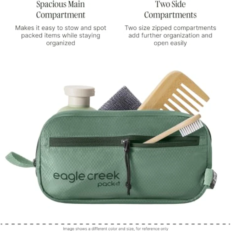 Eagle Creek Pack-It Kulturbeutel XS, silberfarben, 20 cm x 6 cm x 10 cm aus 100% Polyester – Bild 4