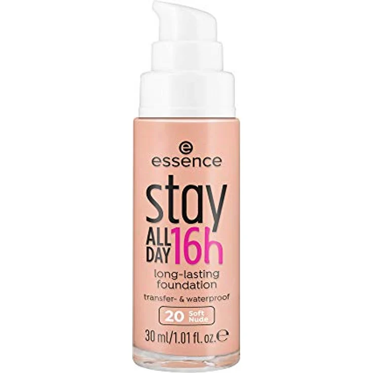 Essence STAY ALL DAY 16H Foundation, langanhaltende Make-up mit super softer Textur, silikonfrei, 30ml – Bild 2