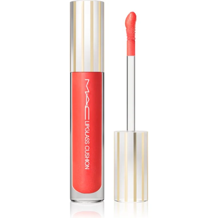 MAC Cosmetics Lipglass Cushion High-Pigment Oil, hochpigmentiertes Lippenöl, feuchtigkeitsspendend, Farbton Slippery, 5 ml