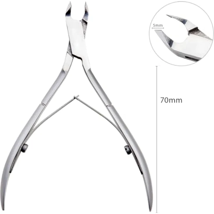 NÉONAIL Nagelhautzange 5mm, professioneller Nagelknipser aus hochwertigem Edelstahl, desinfizierbar und langlebig – Bild 2