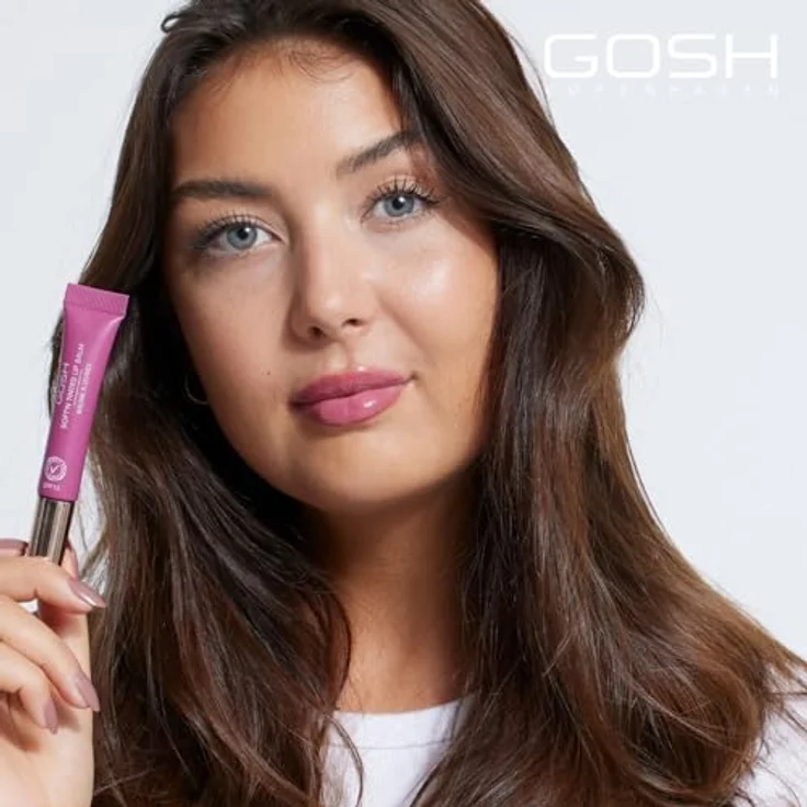 GOSH getönter Lipbalm Berry (006) mit LSF 15, veganer Lippenpflege-Stift, geschmeidig-weiche Lippen ohne Kleben, parfümfreier Glossy Booster – Bild 3