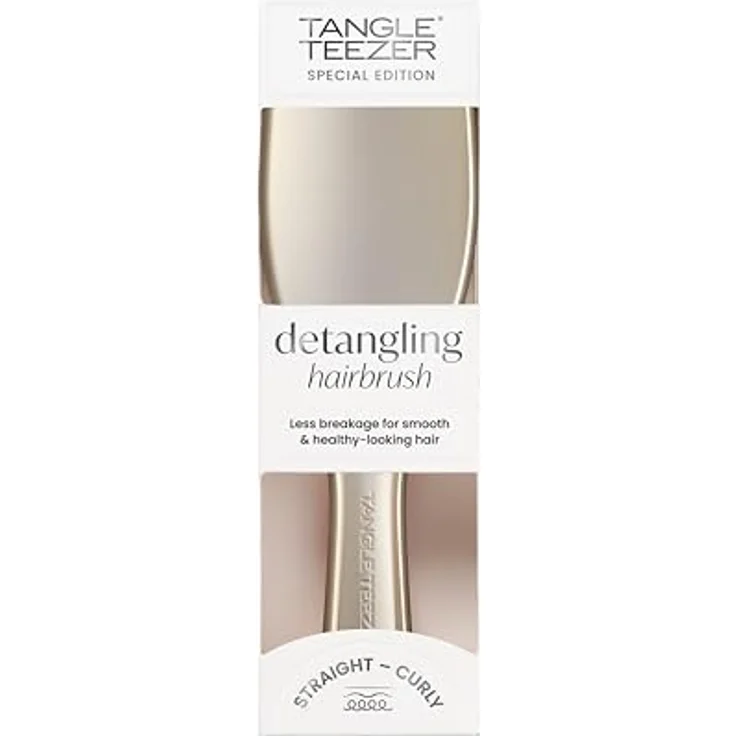 Tangle Teezer The Ultimate Detangler Chrom-Haarbürste, reduziert Haarbruch, zweistufige Zähne, nasses & trockenes Haar, alle Haartypen - Schwarz – Bild 2