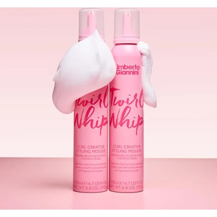 Umberto Giannini Coily Curls Twirl Whip, leichtes Styling-Mousse für definierte Locken mit Argan- und Avocadoöl, 200 ml – Bild 1
