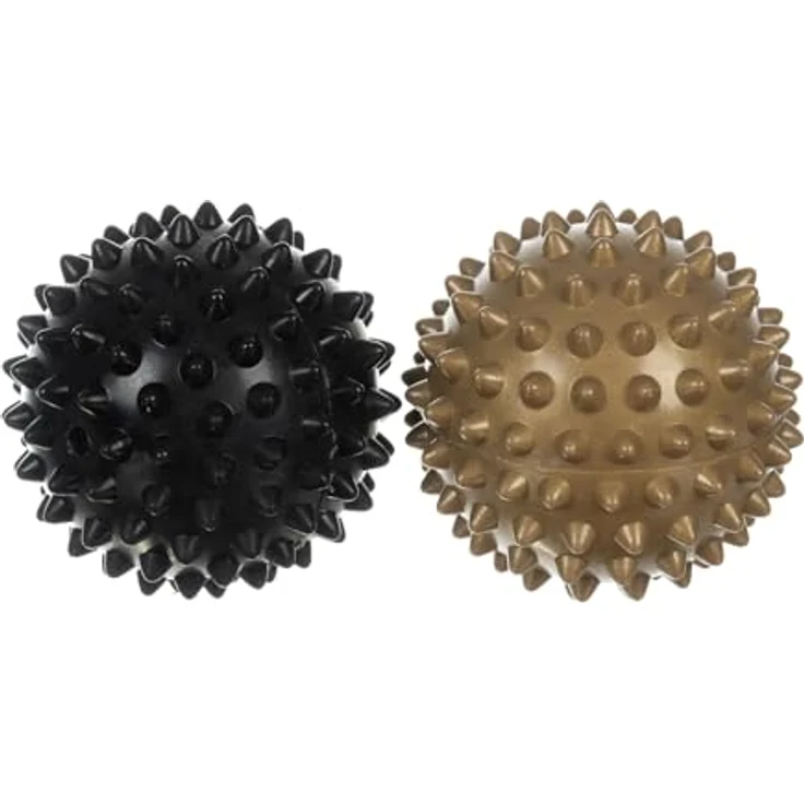 Trizand Akupressurmatte Entspannungsmatte Schwarz/Gold, Spar-Set mit Kissen und 2 Massagebällen, fördert Durchblutung und reduziert Muskelverspannungen – Bild 6