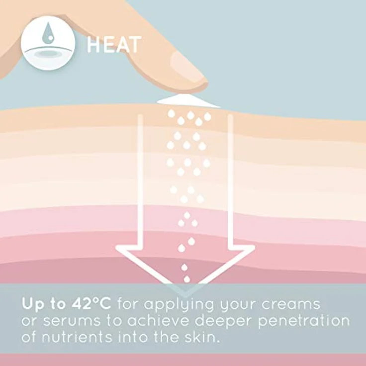 HoMedics Beauty Illumi zur Gesichtsbehandlung, Wärme- und Kältetherapie, Hautverjüngung, Anti-Falten, Belebend, Auffrischend, Reduzierung von Augenringen – Bild 5