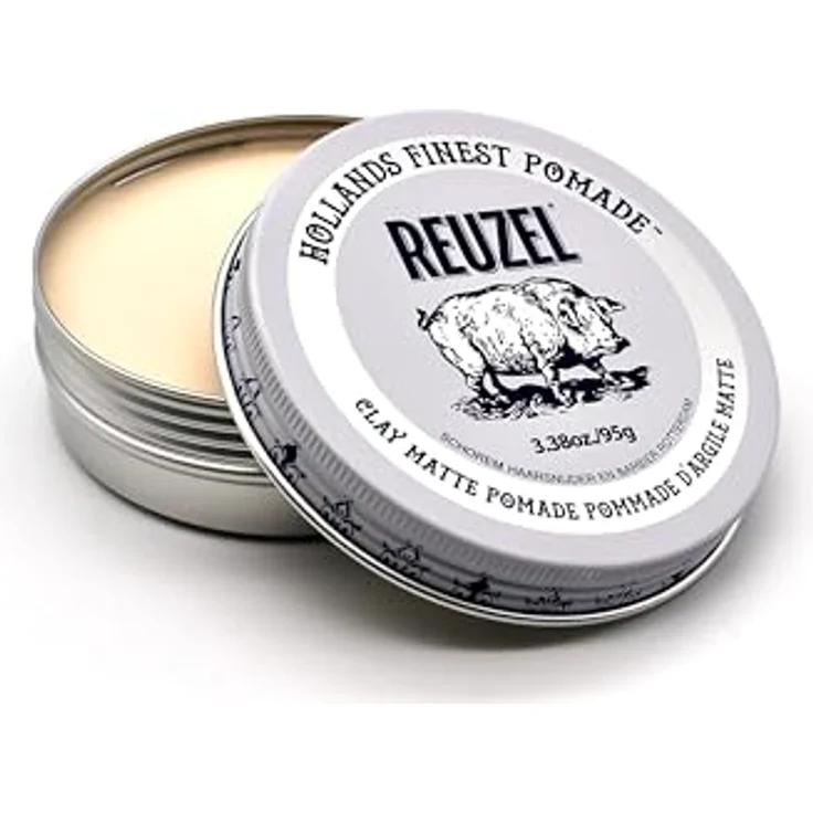 Reuzel Clay Matte Pomade, Haarstyling-Lehm matt, 95 g, starker Halt, unisex, duftend – Bild 3