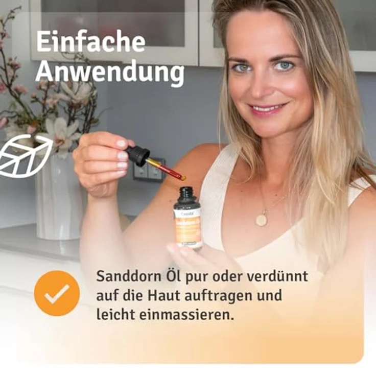 Casida Sanddornöl Sanddornfruchtfleischöl ätherisch, revitalisierendes Gesichtsserum, 30 ml – Bild 5