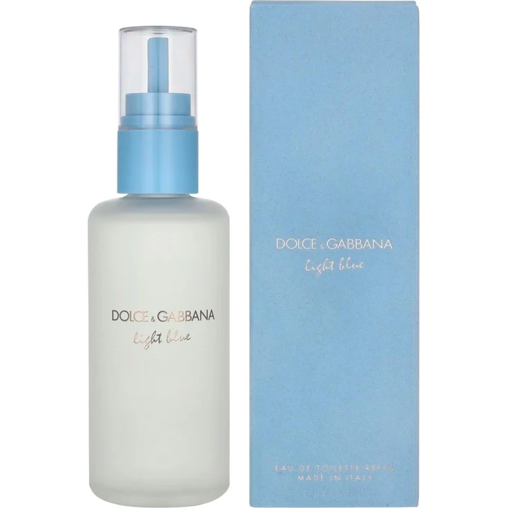 Dolce & Gabbana Light Blue Pour Femme Edt Spray Refill, blumig-fruchtiger Duft mit sizilianischer Zitrone und weißer Rose, 150 ml