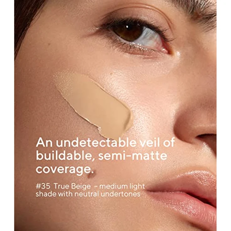 MÁDARA Organic Skincare | SKINONYM Semi-Matte Peptide Foundation, 35 TRUE BEIGE, 30 ml – Unterstützt Durch Kollagenunterstützende Peptide, Halbmattes Finish Make Up, Ecocert-zertifiziert – Bild 2