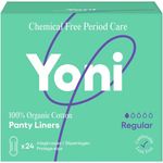 Yoni Slipeinlagen Normal, 24er Pack aus 100% Bio-Baumwolle, hypoallergen, atmungsaktiv, chemikalienfrei, für leichte Blutung