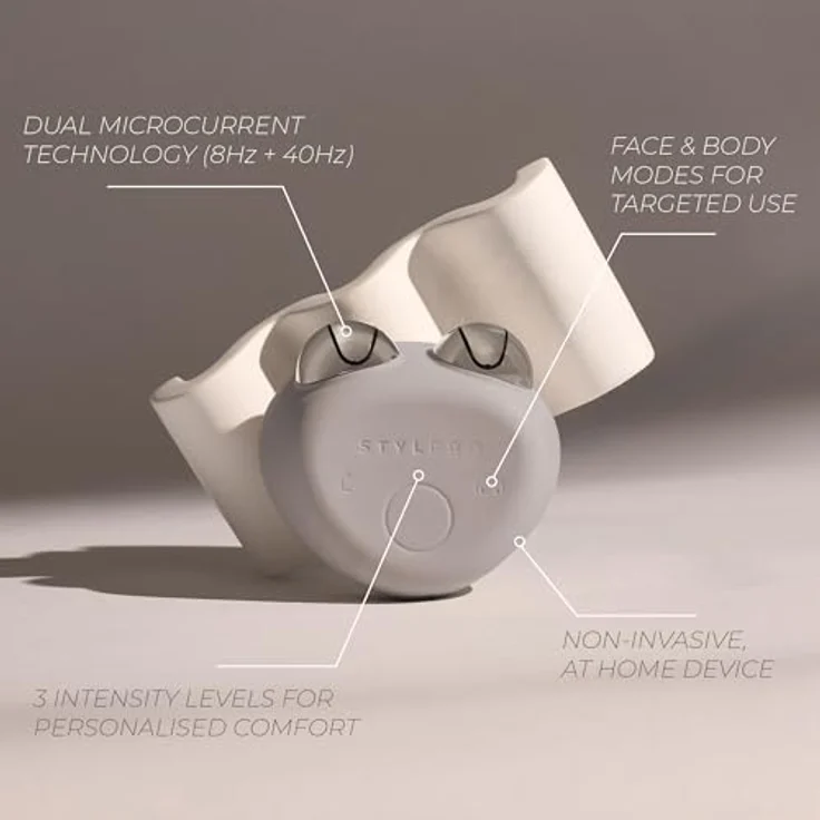 STYLPRO Dual Microcurrent Face & Body Toning Device, Massagegerät mit zwei Frequenzen und drei Intensitätsstufen, wasserfest – Bild 3