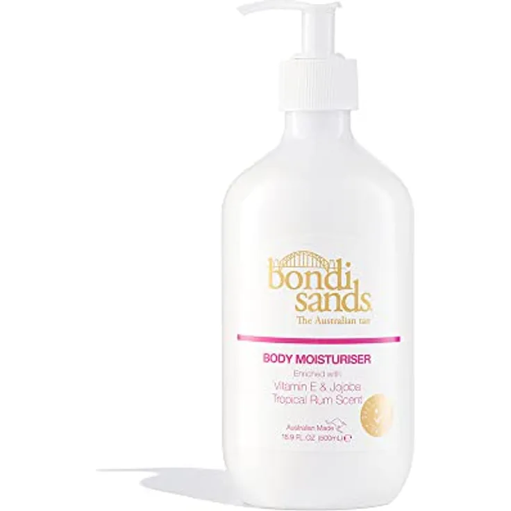 Bondi Sands Tropical Rum Body Moisturizer, 500 ml, feuchtigkeitsspendende Bodylotion mit Vitamin E und Jojoba, veganfreundlich und tierversuchsfrei