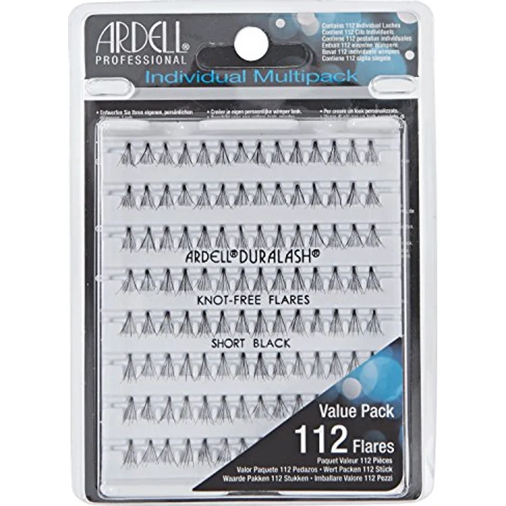 Ardell Multipack Knot-Free Individuals Short Black, 25 g Eye-lashes Einzelwimpern, (ohne Kleber).Wiederverwendbare natürlich schwarze künstliche Echthaar Wimpern – Bild 2