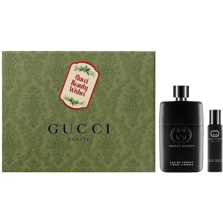 Gucci Guilty Homme Eau De Parfum Set, 90ml + 15ml Mini, maskuliner Duft mit Lavendel und Zedernholz