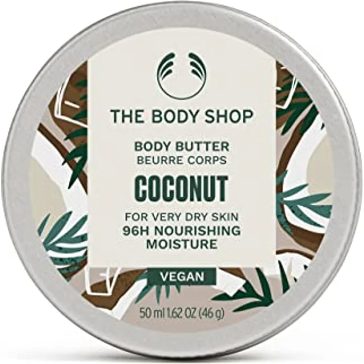 The Body Shop Coconut Body Butter, feuchtigkeitsspendende Körperbutter, 50ml - Reisegröße – Bild 1