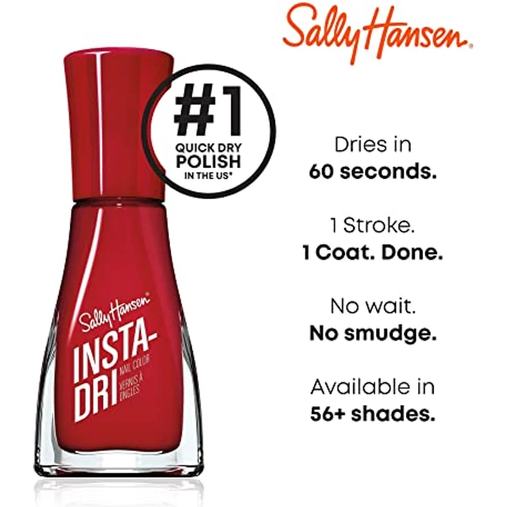 Sally Hansen Insta Dri Nagellack Clearly Quick, 9.17 ml - Schnell trocknender 3-in-1 Nagellack in transparent – Bild 5