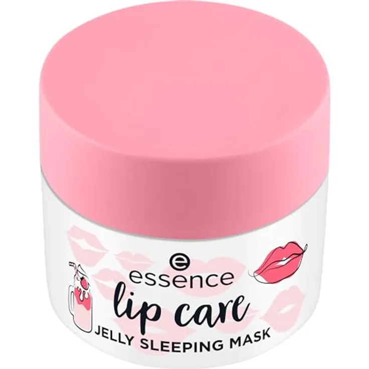 essence lip care JELLY SLEEPING MASK Nr. 02, feuchtigkeitsspendende Lippenmaske in Rot, regenerierend, vegan, ohne Konservierungsstoffe, ohne Parabene, ohne Mikroplastikpartikel, 8g