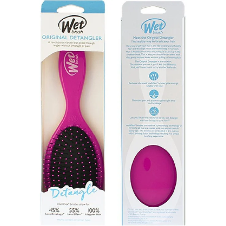 Wetbrush Haarbürste The Wet Brush Cepillo Original Desenredante Pink, Haarbürste mit ultraweichen IntelliFlex-Borsten, minimiert Haarbruch und Schmerzen, schützt vor Spliss – Bild 1