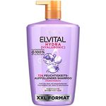 L'Oréal Paris Elvital feuchtigkeitsspendendes XXL Shampoo für glänzendes und gesundes Haar, Mit Hyaluron für einen Feuchtigkeitsboost, Hydra Hyaluronic, 1000 ml