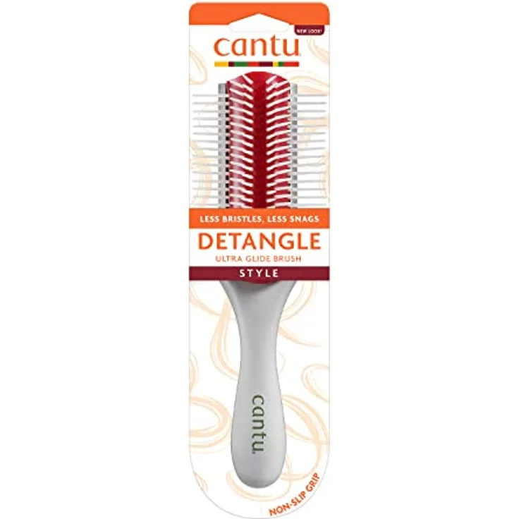 Cantu Dicker Entwirrungspinsel, zuverlässiger Entwirrungshelfer mit rutschfestem Griff, orange, weiß
