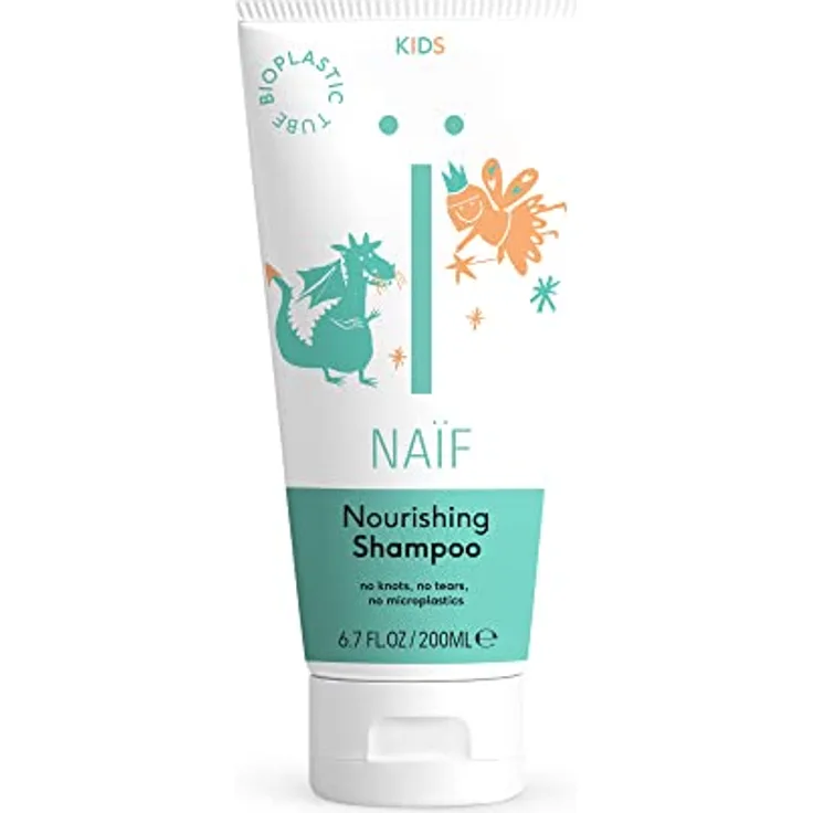 Naïf Kids Shampoo für Kinder - Anti-Ziep Kindershampoo - Brennt nicht in den Augen - Für sauberes, geschmeidiges und leicht kämmbares Haar - 200ml
