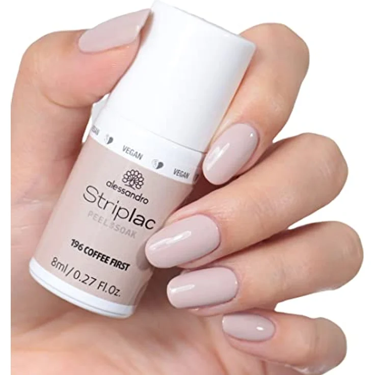 alessandro Striplac UV-Nagellack Coffee First – Schonend und langanhaltend – Einfache Entfernung dank Peel-Off-Technologie – Vegan und tierversuchsfrei – 8 ml – Bild 2
