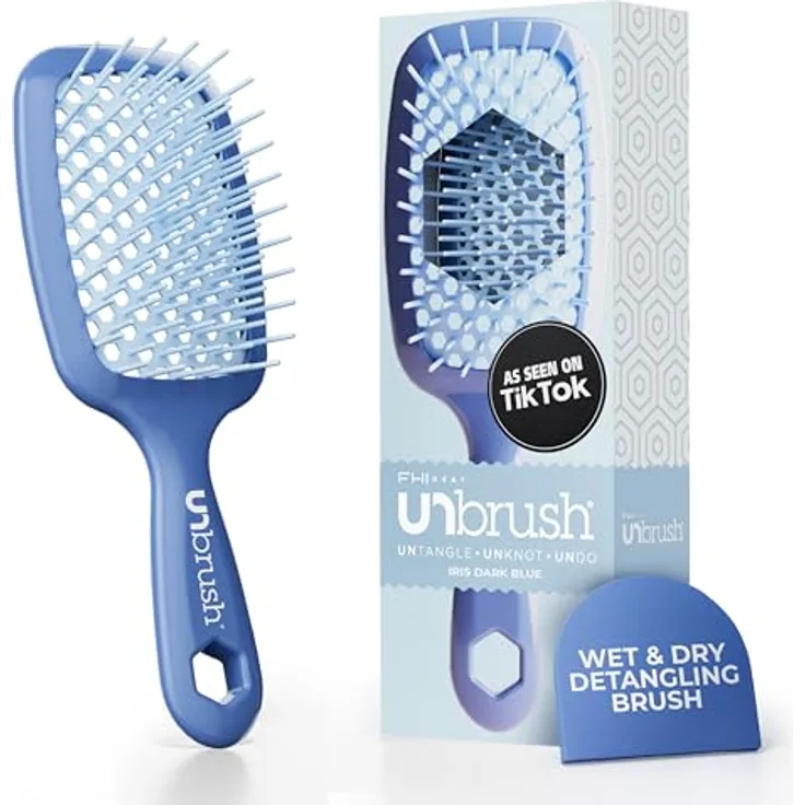 UNbrush Detangling Hair Brush - Pastel Iris, No Tangle Bürste mit 105 Borsten für schmerzfreies Entwirren, ideal für nasses und trockenes Haar