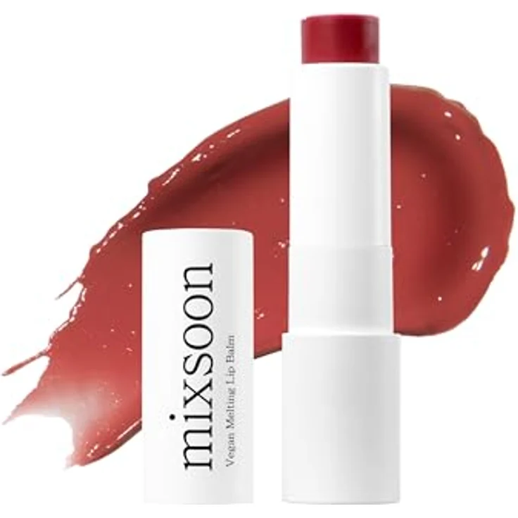 mixsoon veganer schmelzender Lippenbalsam (getrocknete Rose), feuchtigkeitsspendend mit Illipe-Butter und Sheabutter, 0,14 oz / 4,1 g – Bild 1