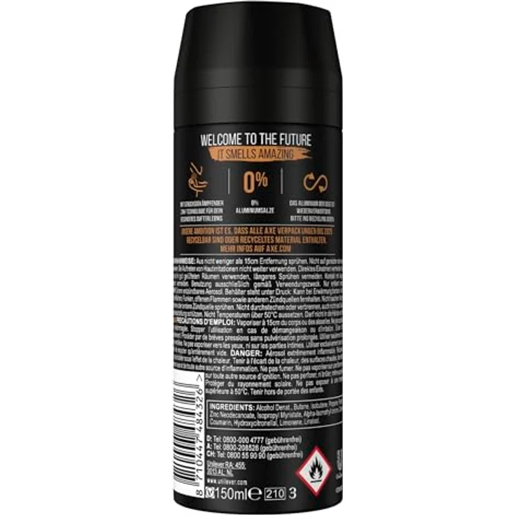 Axe Deodorant Bodyspray Collision Leather Cookies 48H 150 ml – Bild 3