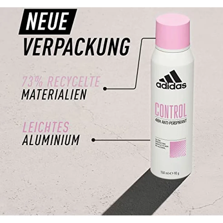 Adidas Control Anti-Transpirant Deo Spray für sie, feminine Duftnote und extra-langanhaltende Frische, vegan, 150 ml – Bild 3