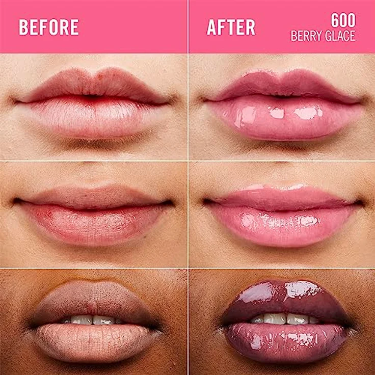 Rimmel Thrill Seeker Glassy Gloss Lipgloss, voluminisierend, Farbton 600 Berry Glace, 10 ml – Bild 3