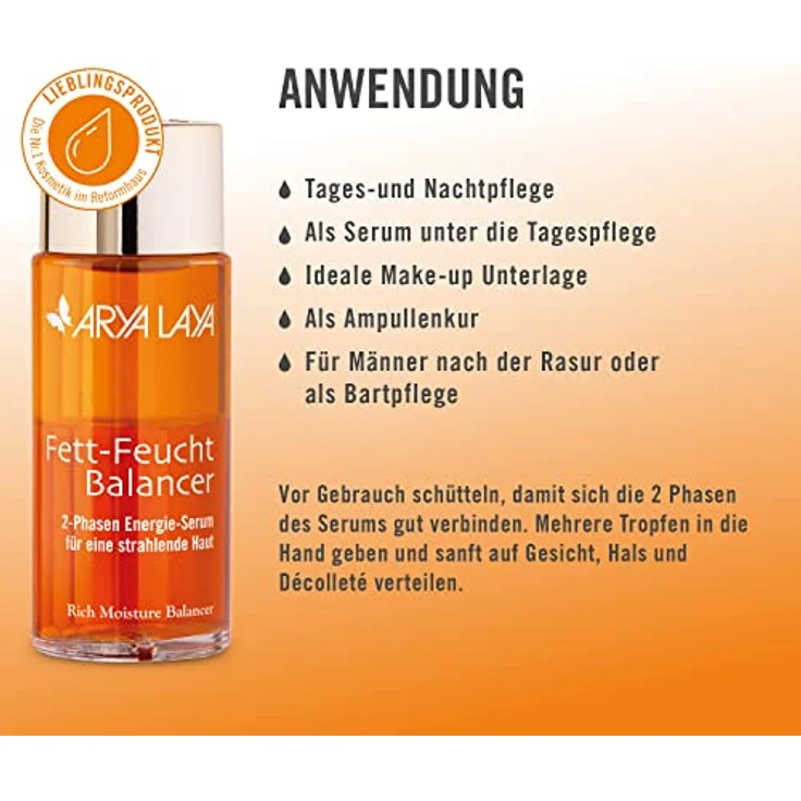 ARYA LAYA Fett-Feucht Balancer Klassik: 2-Phasen Energie-Serum für strahlenden Teint, 5 ml, für alle Hauttypen – insbes. trockene, normale & fettarme Haut, nährt, belebt & mindert erste Fältchen – Bild 4