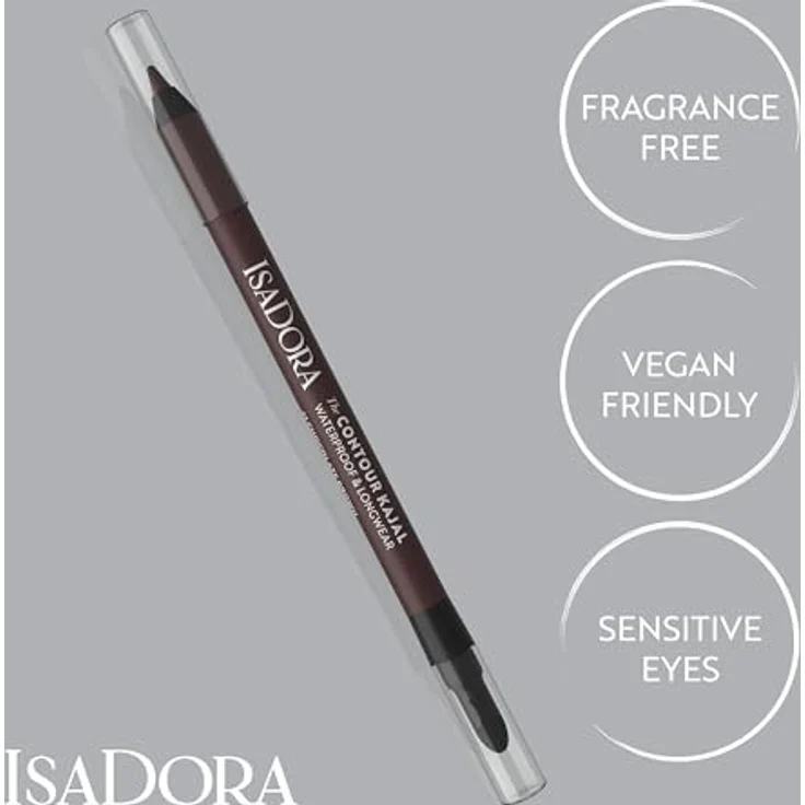 IsaDora Perfect Contour Kajal Eyeliner, hochpigmentierter, wasserfester Augenkonturenstift, 1,2 g, Chocolate Brown – Bild 4