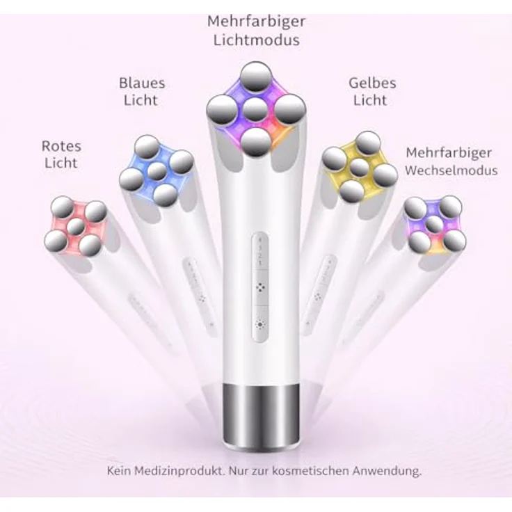 COOL-i ® Gesichtsmassagegerät RF-EMS-LED, multifunktionales Beautygerät für Gesichts- & Halsmassage, kabellos & wiederaufladbar – Bild 8