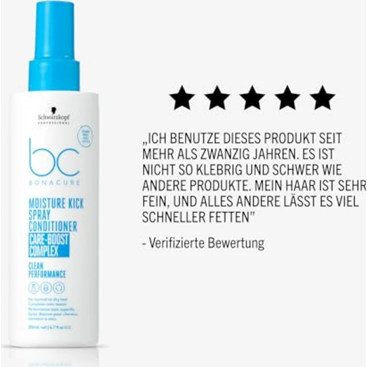 Schwarzkopf Professional Bonacure Glycerol Moisture Kick Spray Conditioner 200 ml – Bild 6