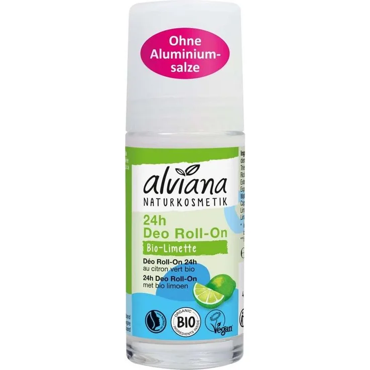 Alviana 24h Deo Roll-On Limette 50ml, fruchtig-frischer Duft, für alle Hauttypen, langanhaltender Schutz