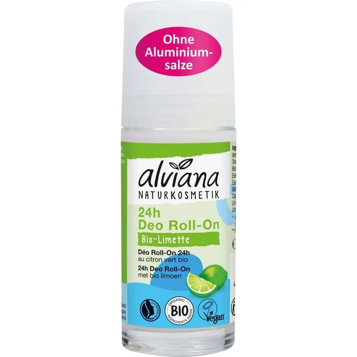 Alviana 24h Deo Roll-On Limette 50ml, fruchtig-frischer Duft, für alle Hauttypen, langanhaltender Schutz