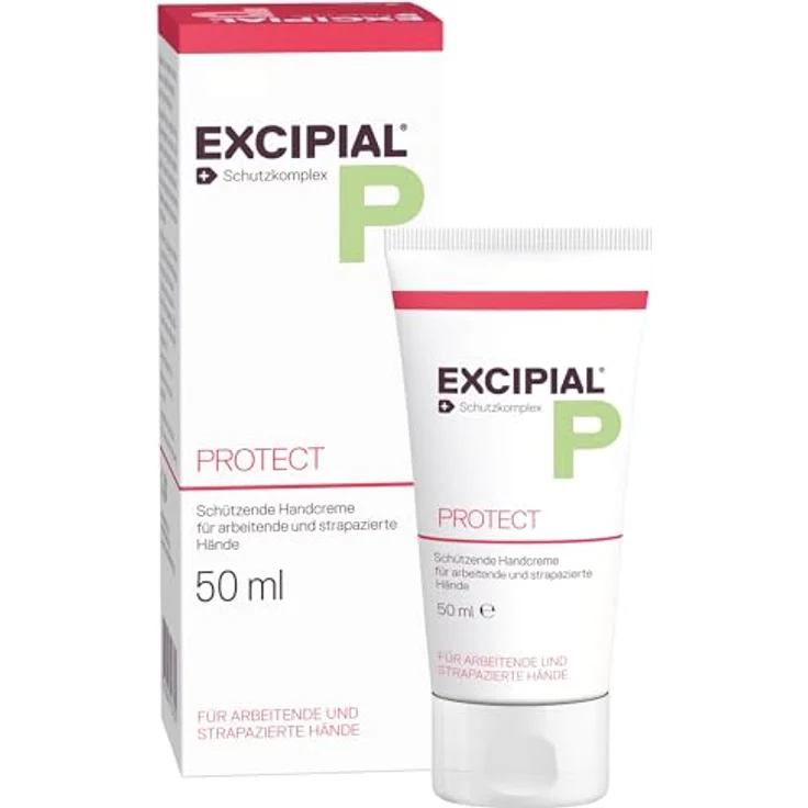 Galderma Excipial Beschützen Creme, 50 ml, Handcreme für sehr trockene Hände, Sofortige Hilfe bei Hautirritationen - Neurodermitis, ohne Duftstoffe, Schutz vor Wasser und Reinigungsmitteln – Bild 1