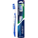 Dr.BEST Hoch-Tief Zahnbürste, Weich (1 Stück). Die kürzeren Borstenreihen reinigen die Zahnoberfläche, die längeren sind speziell für die Reinigung der Zahnzwischenräume konzipiert