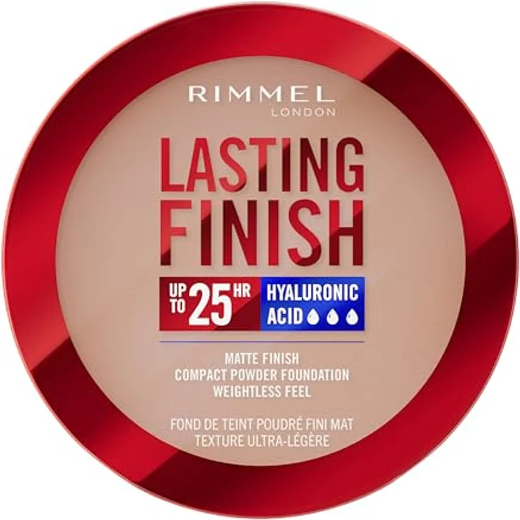 Rimmel London Lasting Finish Compact Base Pulver 006 Rose Vanilla 7 g, Mattes Finish, SPF 20, 25 Stunden Nutzung – Bild 1