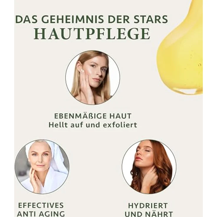 Satin Naturel Bio Hagebuttenöl 100 ml – 100% reines, kaltgepresstes Rosa Canina – Gesichtsöl, Körperöl, Massageöl & Haaröl mit Anti-Falten-Wirkung für trockene Haut – Bild 4