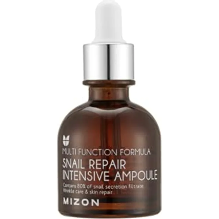 MIZON Serum Intensive Reparatur mit Schneckenextrakt (30ml) 80% Schneckenschleimextrakt, Elastin- und Kollagenbildung, Anti-Aging, Schneckensekretfiltrat, koreanische Hautpflege