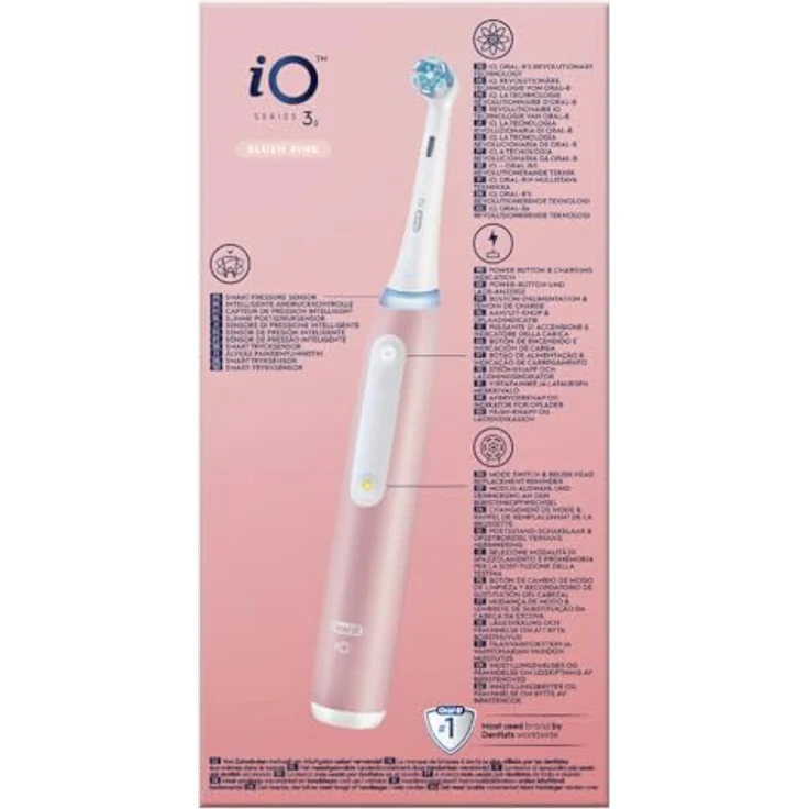 Braun Oral-B iO, Elektrische Zahnbürste für Erwachsene, Tiefenreinigung, Weich, für weiße Zähne, Pink/Weiß – Bild 3