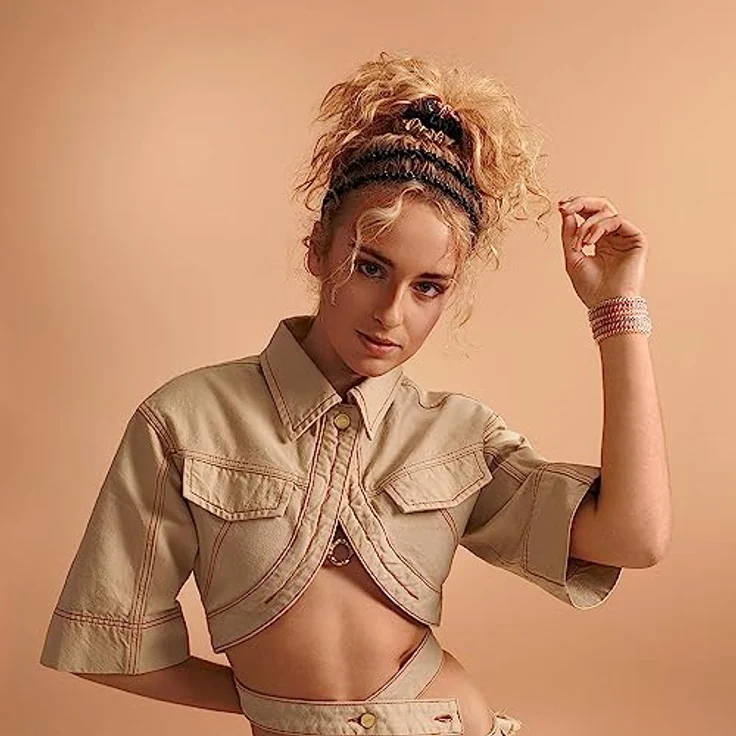 invisibobble Sprunchie Slim Schwarz Gold I 2x Stoff Haargummis gold schwarz für Mädchen & Damen I kein verknoten, starker Halt, haarschonend I Scrunchie Haargummi designed im Herzen Münchens – Bild 4